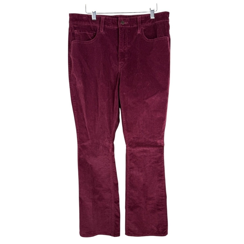 Levi's 725 High Rise Bootcut Pants Womens Size 33 Burgundy Corduroy Stretch